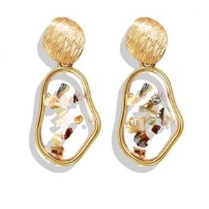 Boho | Gold w/ Clear Acrylic Gem Flecks